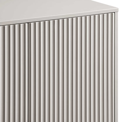 Meuble de rangement Richmond Ridged Highboard, taupe mat