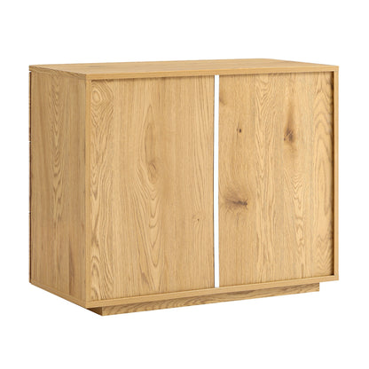 Commode 3 tiroirs à bords incurvés Agnes, naturel