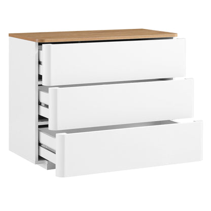 Commode 3 tiroirs à bords incurvés Agnes