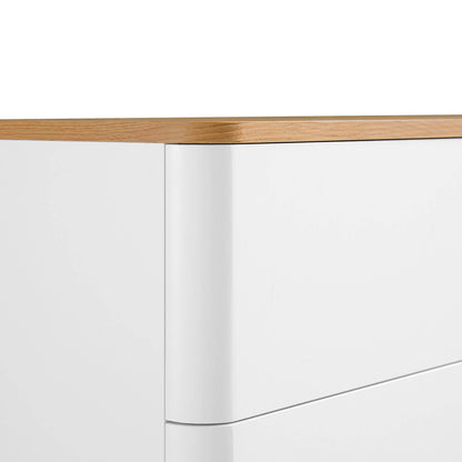 Commode 3 tiroirs à bords incurvés Agnes