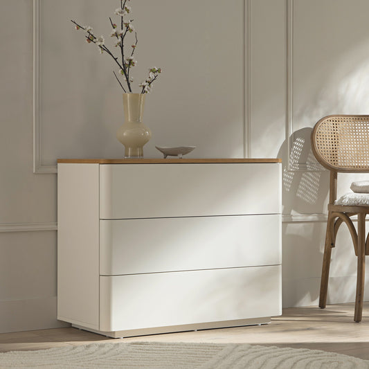 Commode 3 tiroirs à bords incurvés Agnes