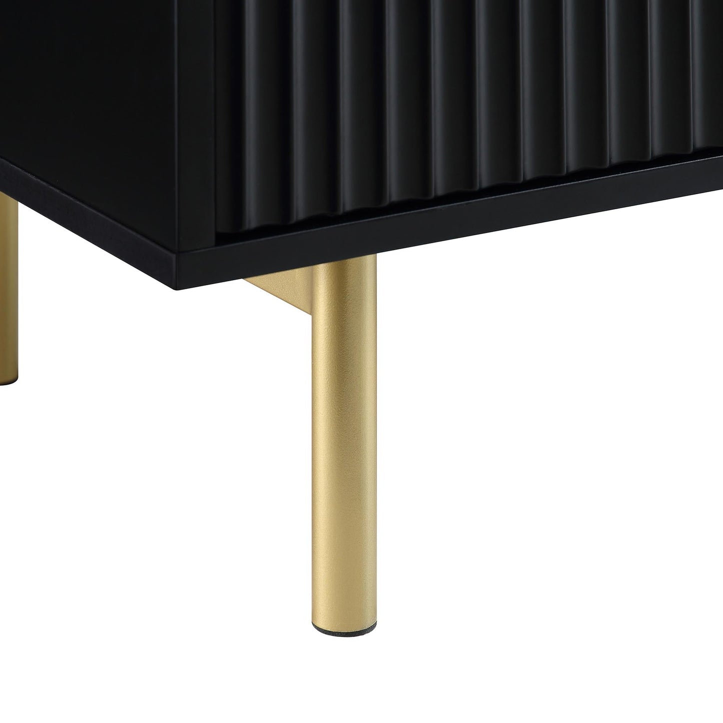 Commode Richmond Ridged à 5 tiroirs, noir mat