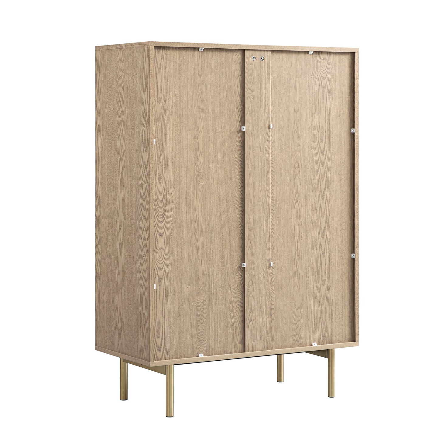 Commode striée à 5 tiroirs Richmond, frêne clair