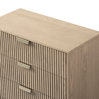 Commode striée à 5 tiroirs Richmond, frêne clair
