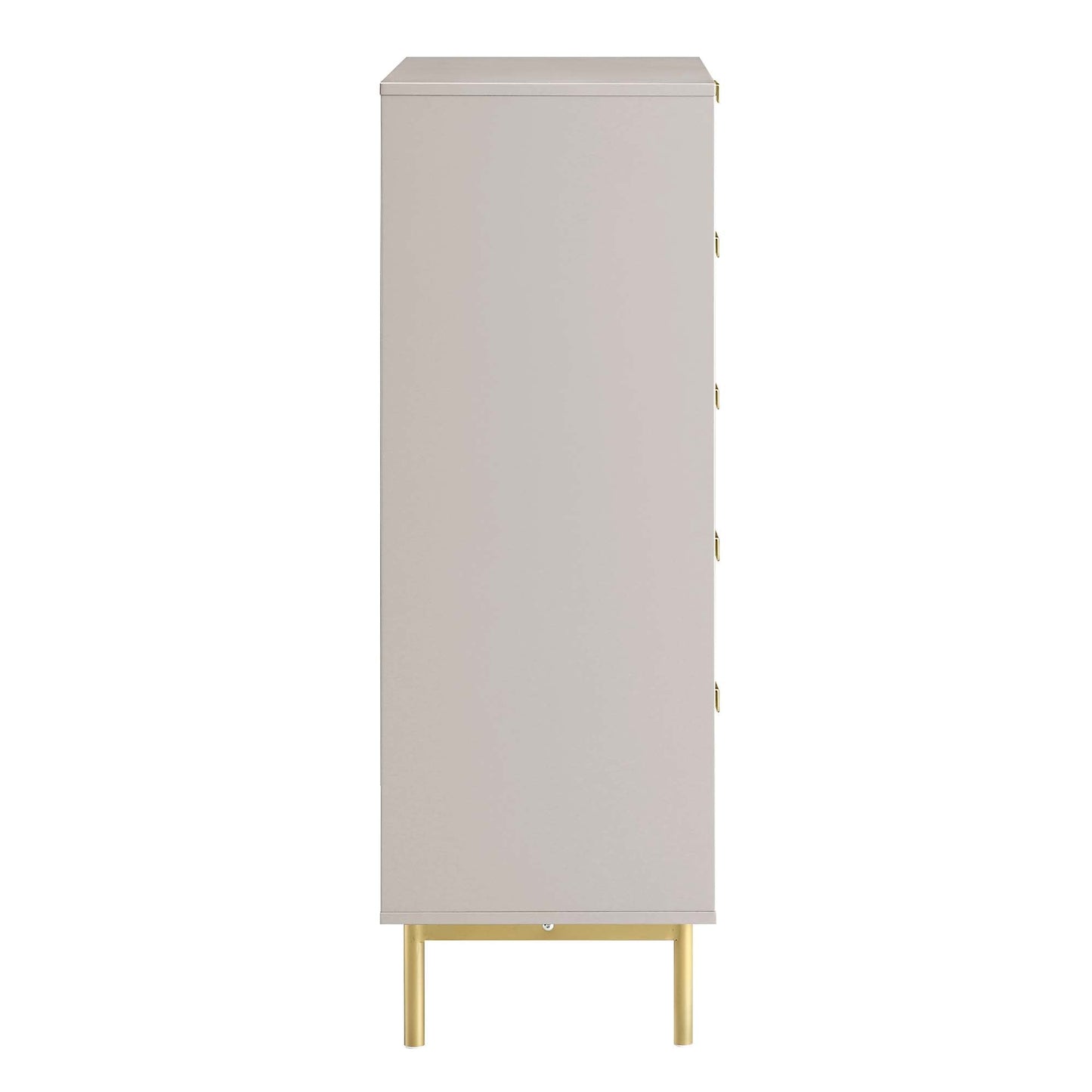 Commode Richmond Ridged à 5 tiroirs, taupe mat