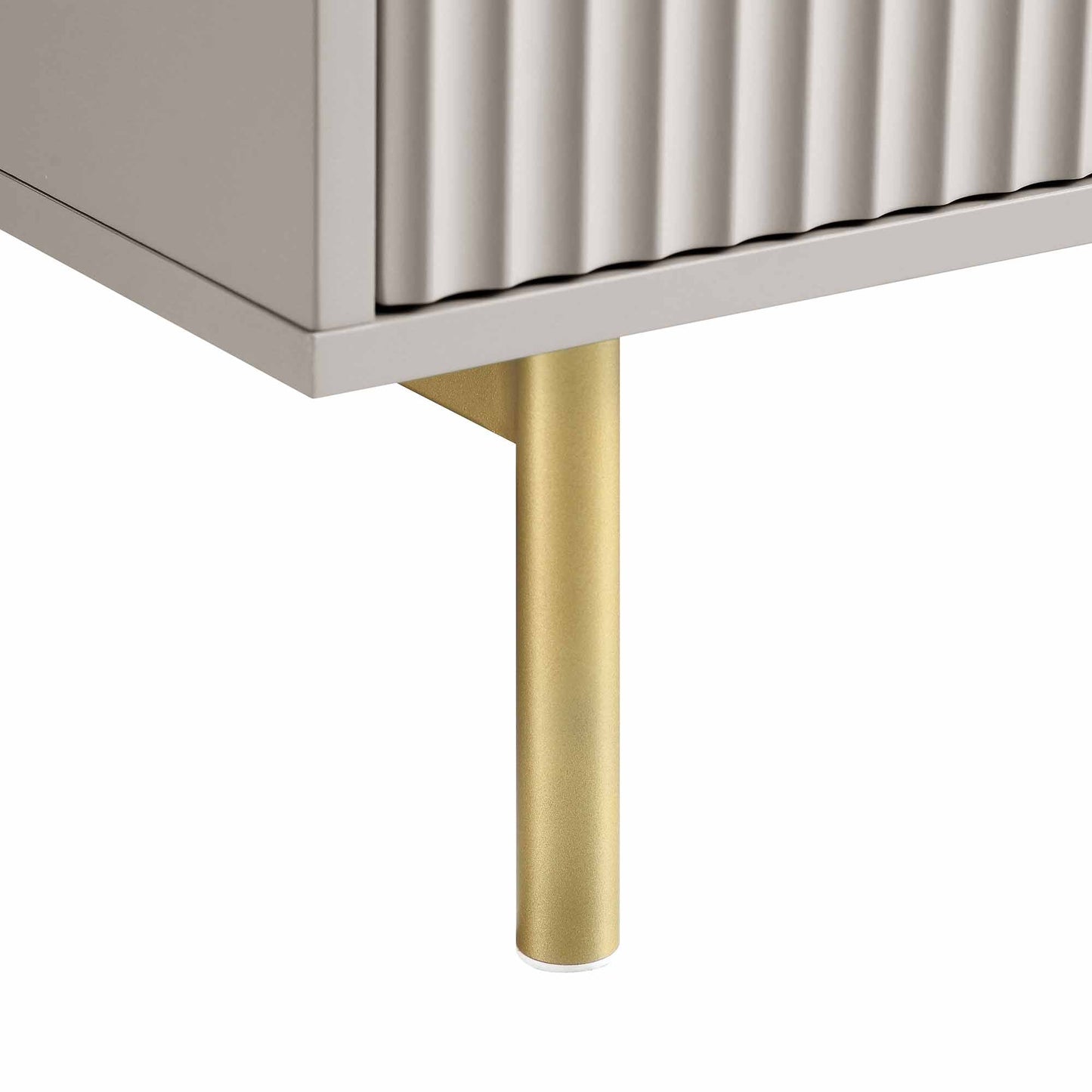 Commode Richmond Ridged à 5 tiroirs, taupe mat