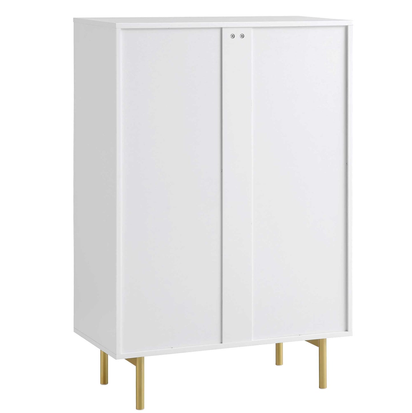 Commode Richmond Ridged à 5 tiroirs, blanc mat