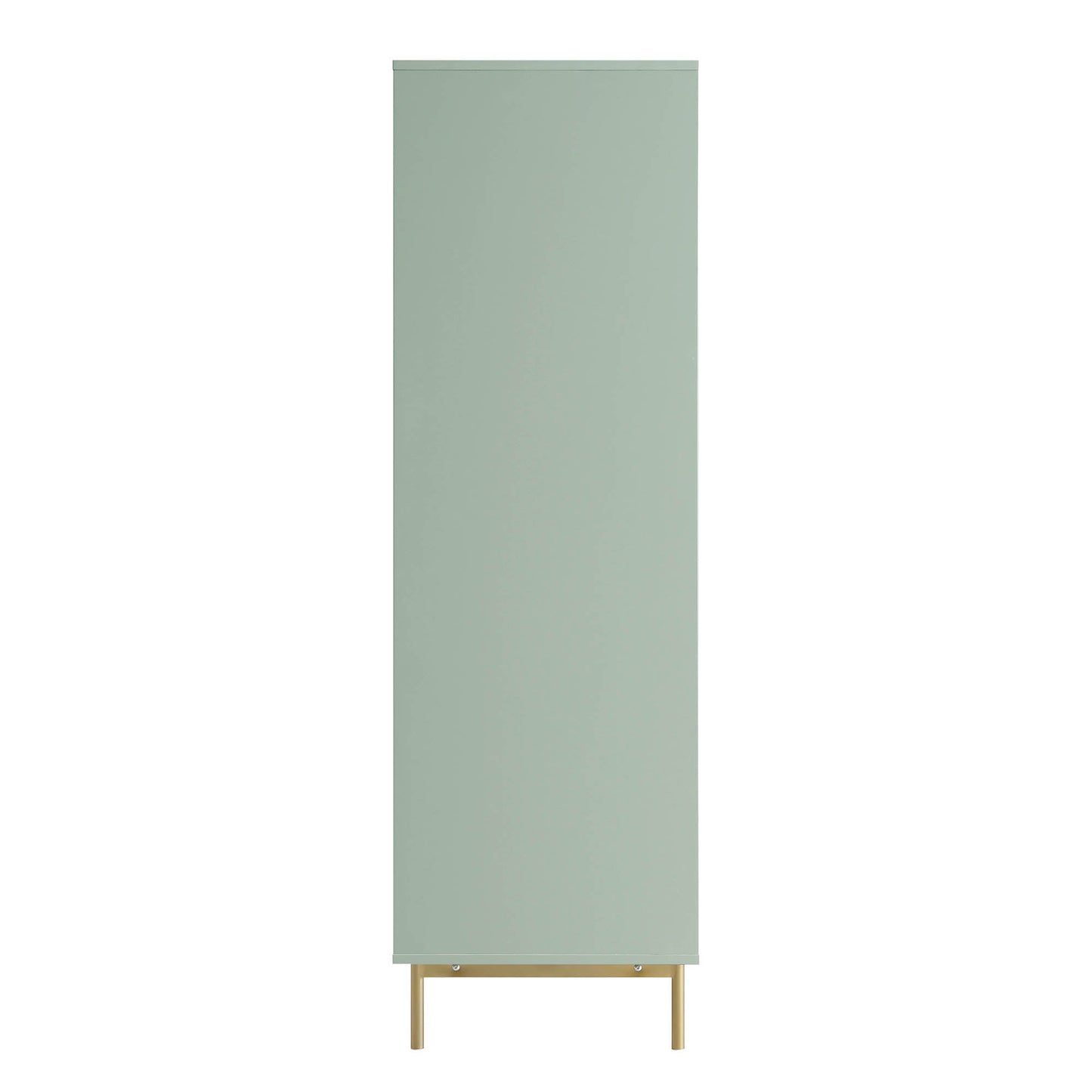 Armoire double Richmond striée avec tiroir, vert sauge mat
