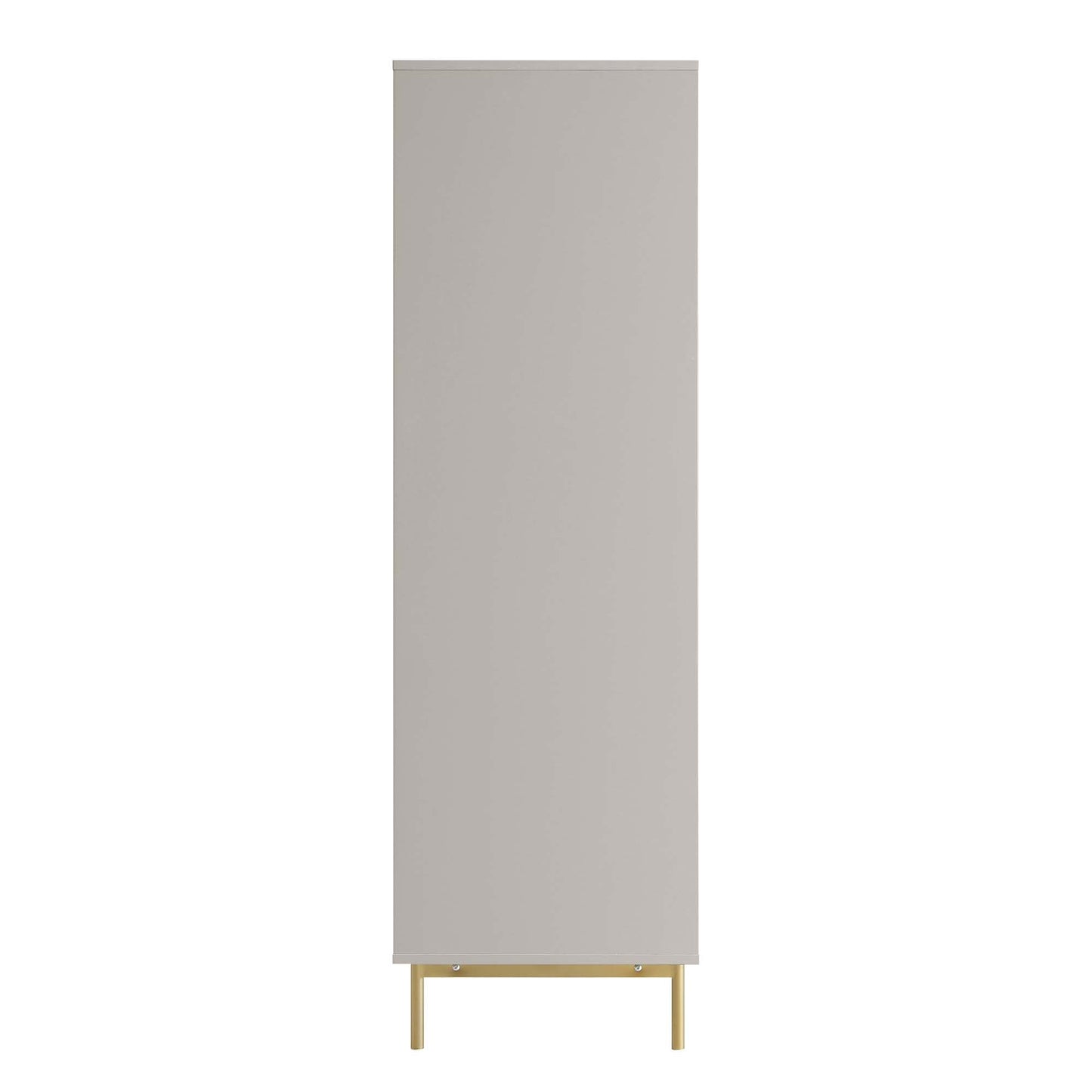 Armoire double Richmond à sillons avec tiroir, taupe mat