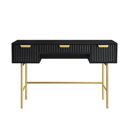 Coiffeuse Richmond Ridged, noir mat