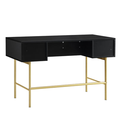 Coiffeuse Richmond Ridged, noir mat
