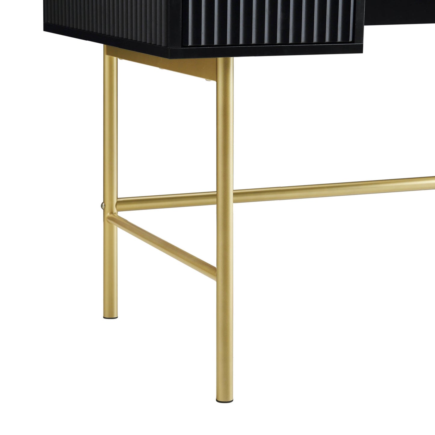 Coiffeuse Richmond Ridged, noir mat