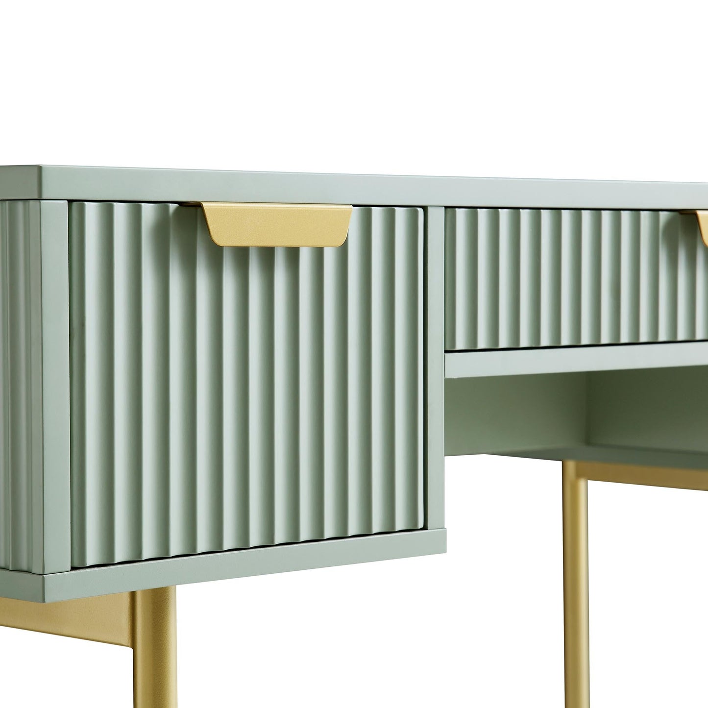 Coiffeuse Richmond Ridged, vert sauge mat
