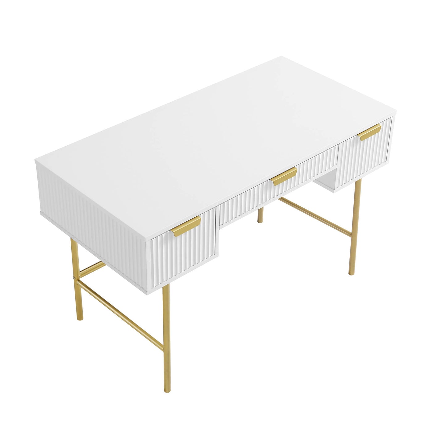Coiffeuse Richmond Ridged, blanc mat