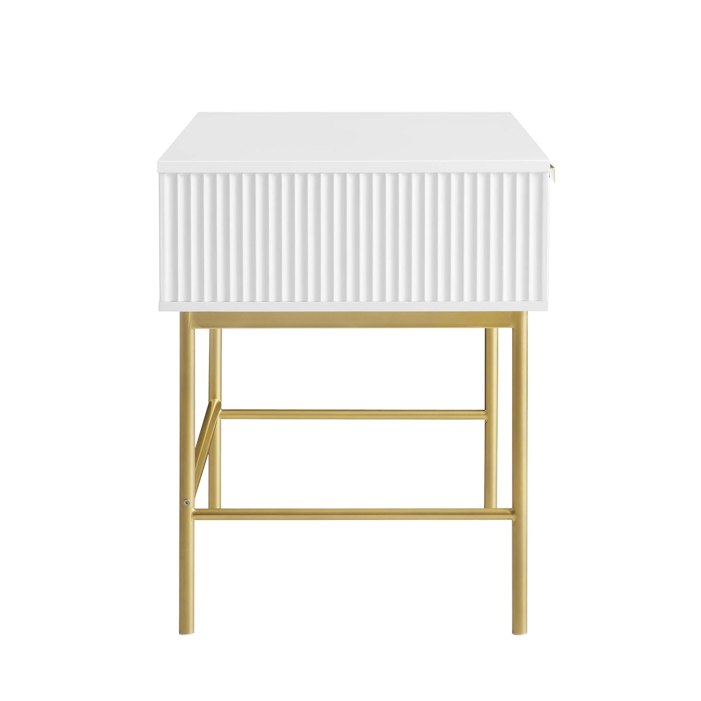 Coiffeuse Richmond Ridged, blanc mat