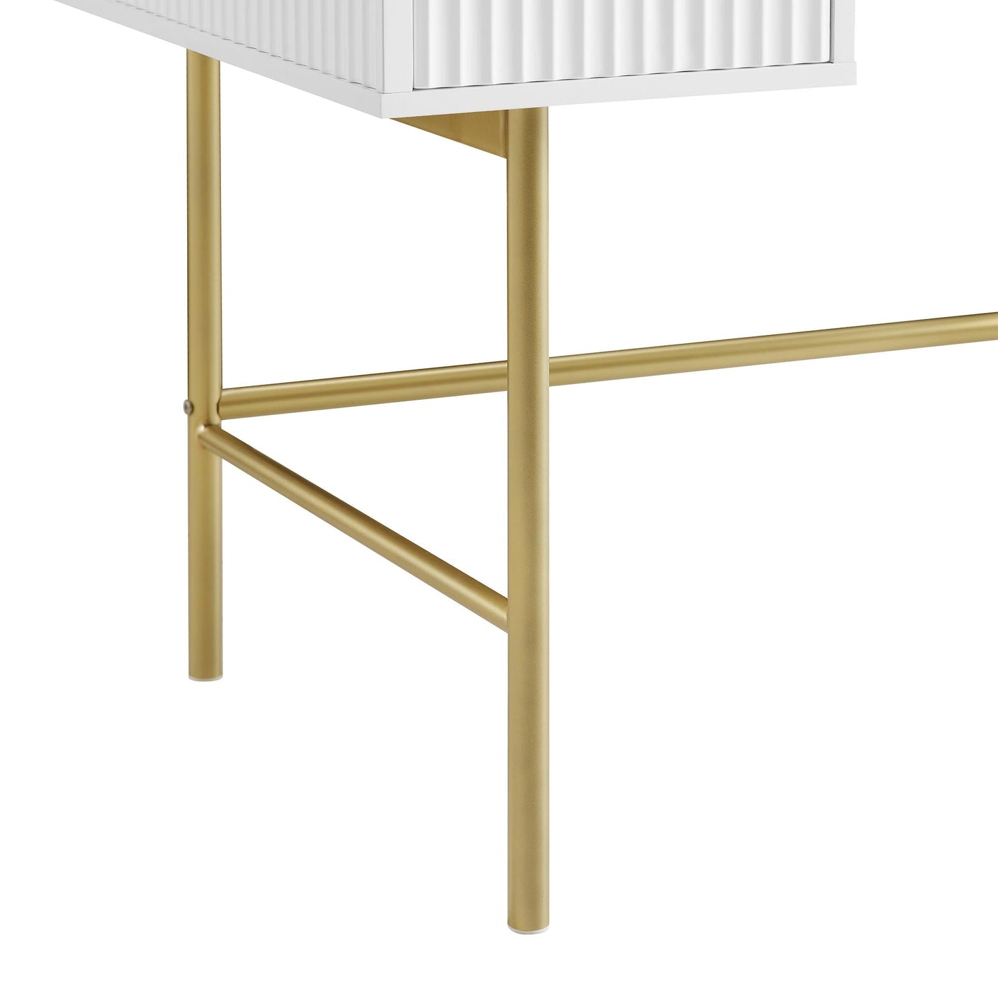 Coiffeuse Richmond Ridged, blanc mat
