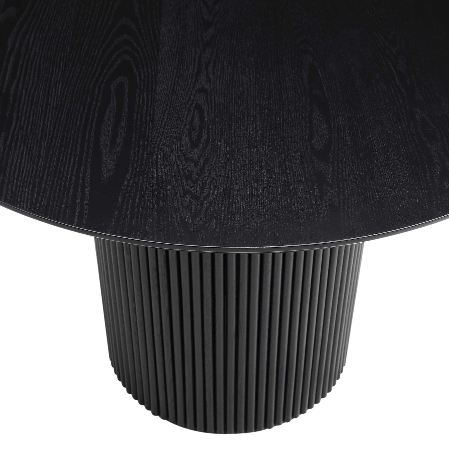 Table à manger ronde Maru en chêne noir