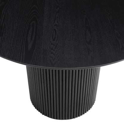 Table à manger ronde Maru en chêne noir