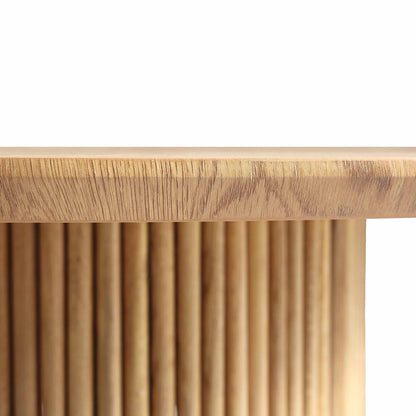 Table à manger ronde sur piédestal en chêne Maru, chêne