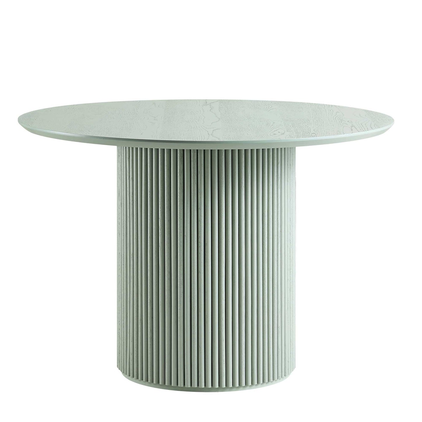 Table à manger ronde Maru en chêne, vert sauge