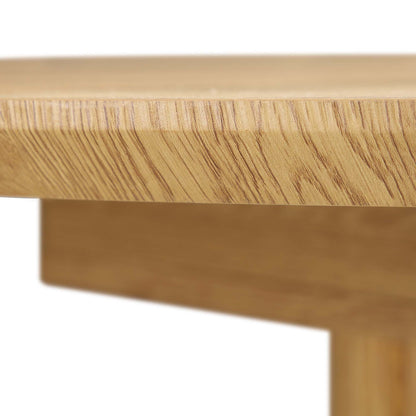Table à manger ronde extensible Maru 4 à 6 places avec piédestal en chêne