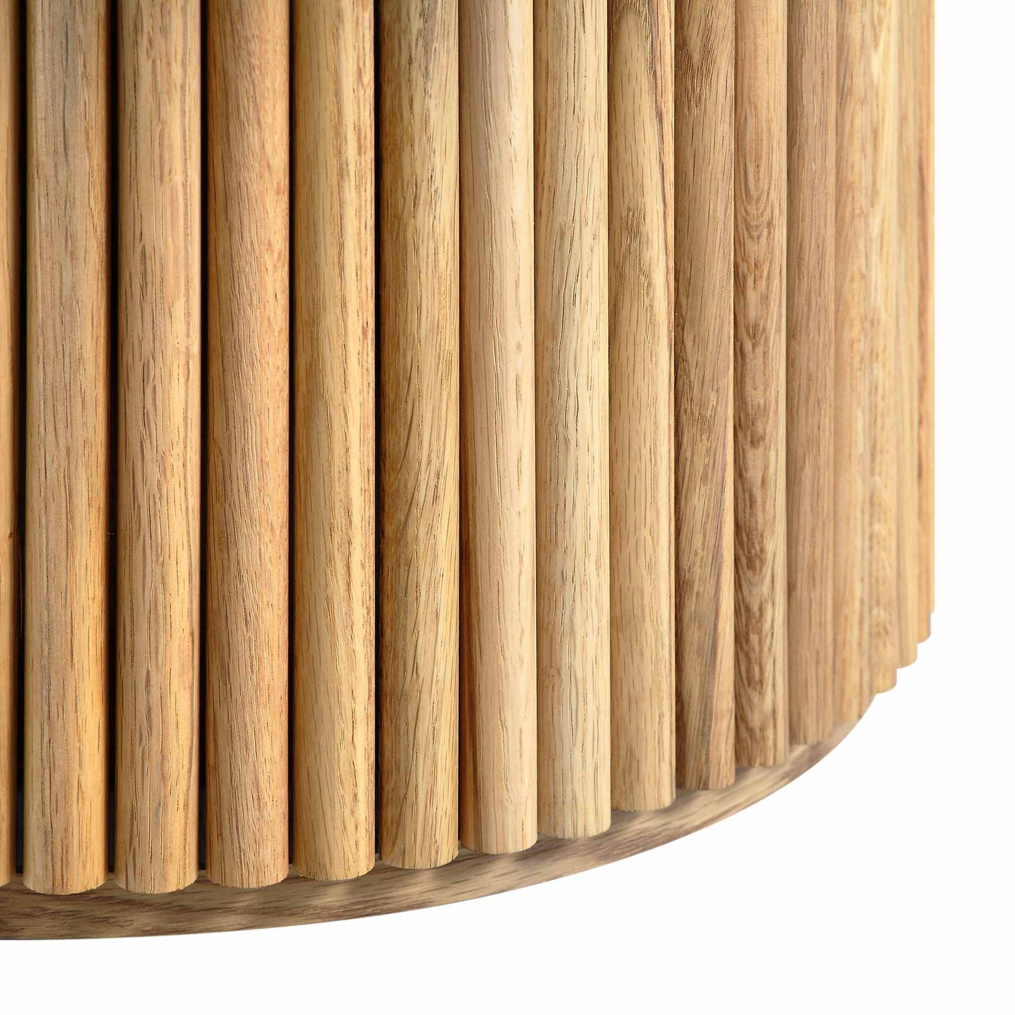 Table basse ronde sur pied en chêne Maru, chêne