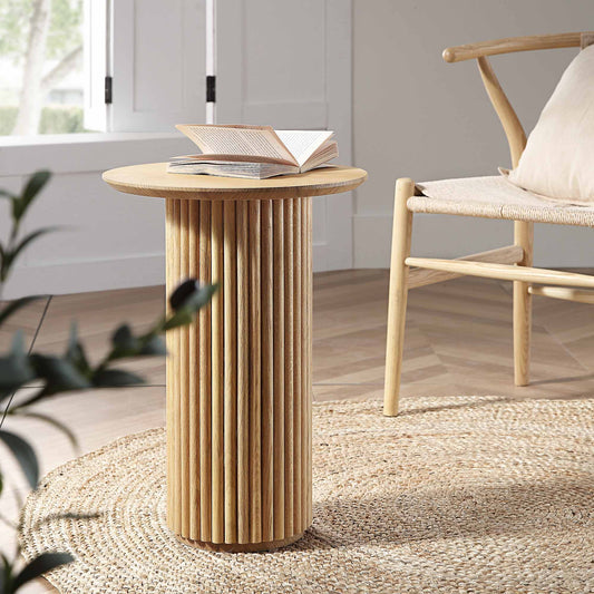 Table d'appoint ronde en chêne Maru, chêne