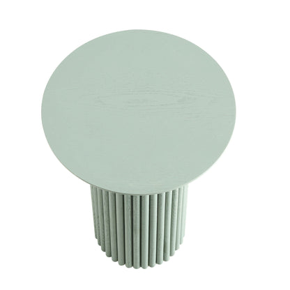 Table d'appoint ronde en chêne Maru, vert sauge