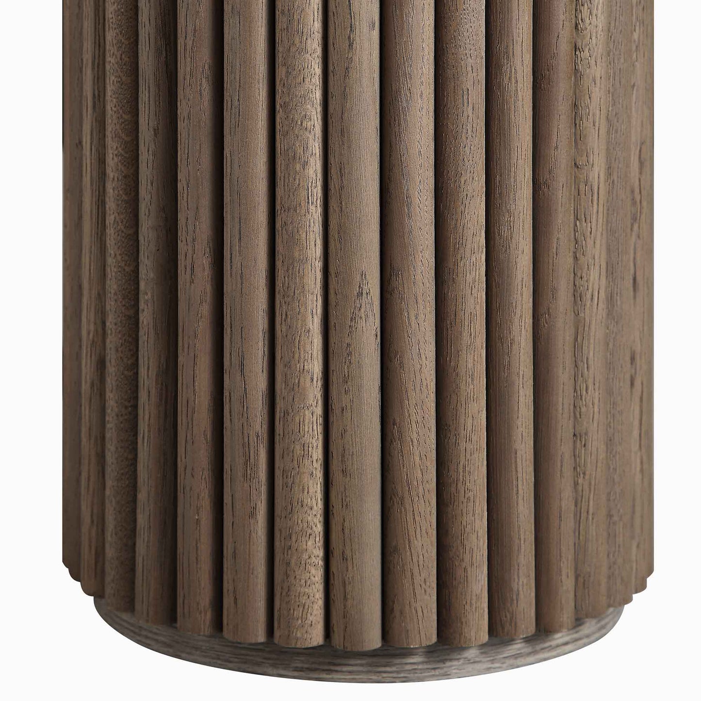 Table d'appoint ronde en chêne Maru, chêne argenté