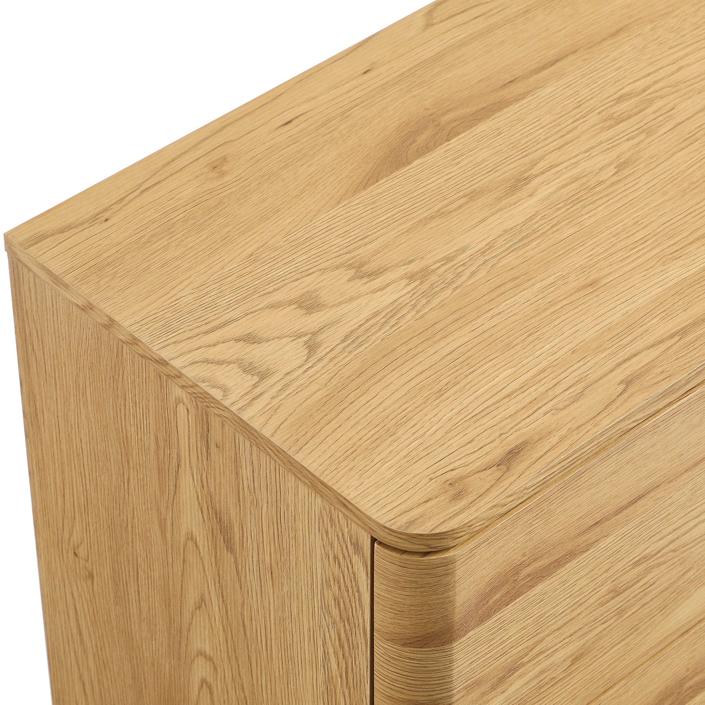 Commode 6 tiroirs à bords incurvés Agnes, naturel