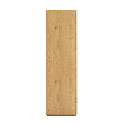 Placard 4 portes à bords incurvés Agnes, naturel