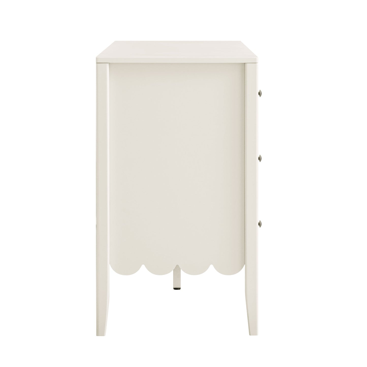 Commode large Henley à 6 tiroirs avec bords festonnés, sable clair