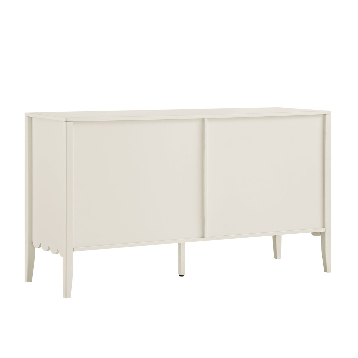 Commode large Henley à 6 tiroirs avec bords festonnés, sable clair