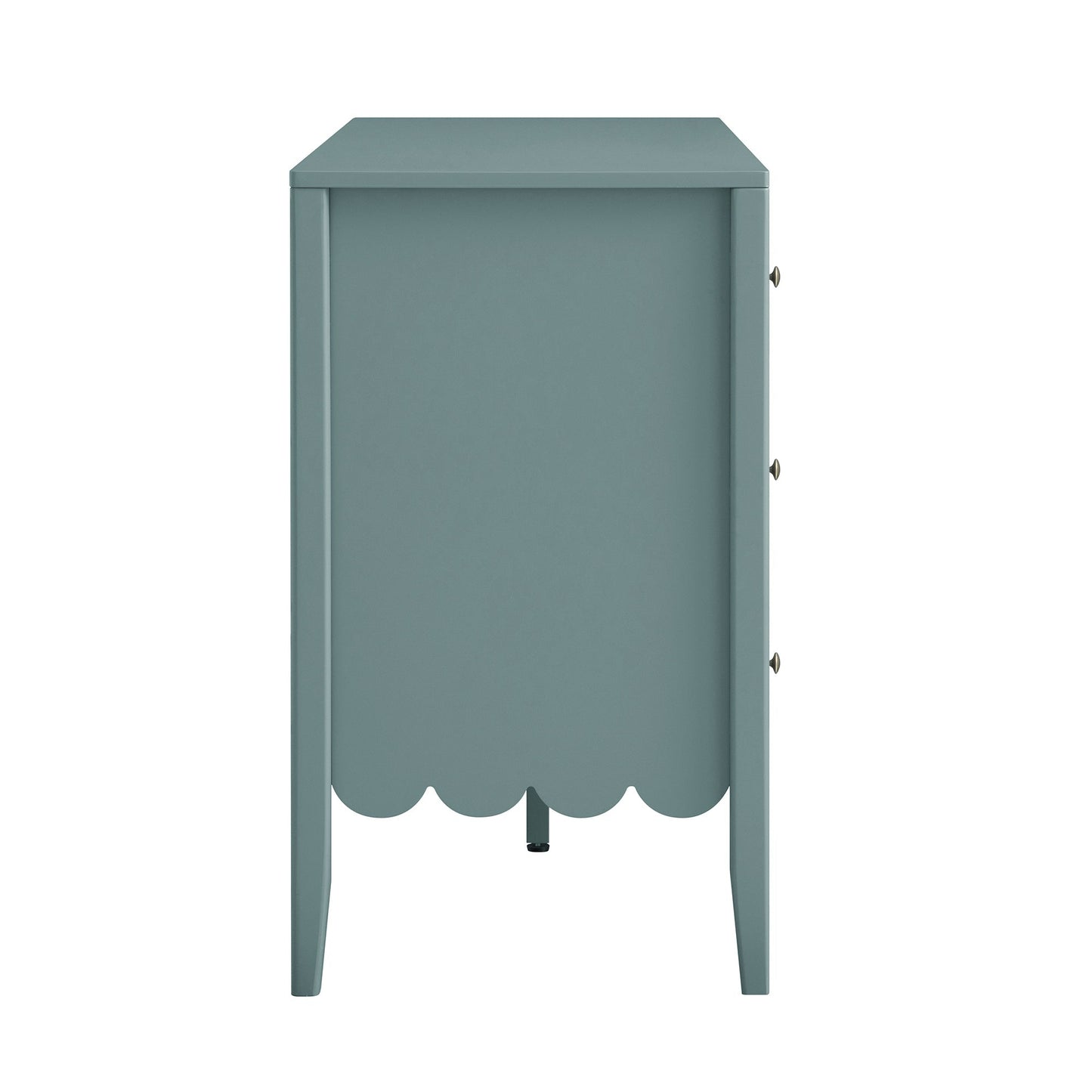 Commode large Henley à 6 tiroirs et bords festonnés, épicéa bleu