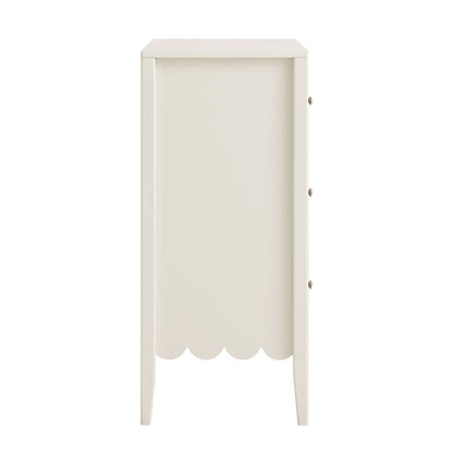 Commode 3 tiroirs Henley à bords festonnés, sable clair