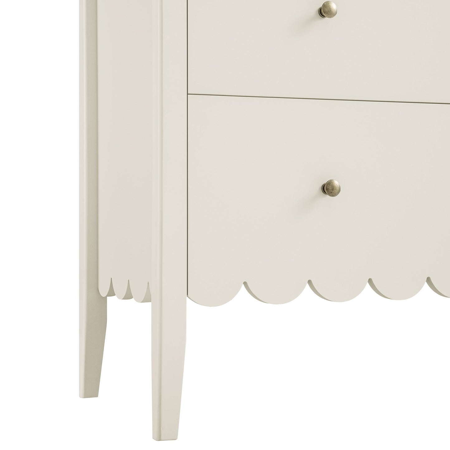 Commode 3 tiroirs Henley à bords festonnés, sable clair