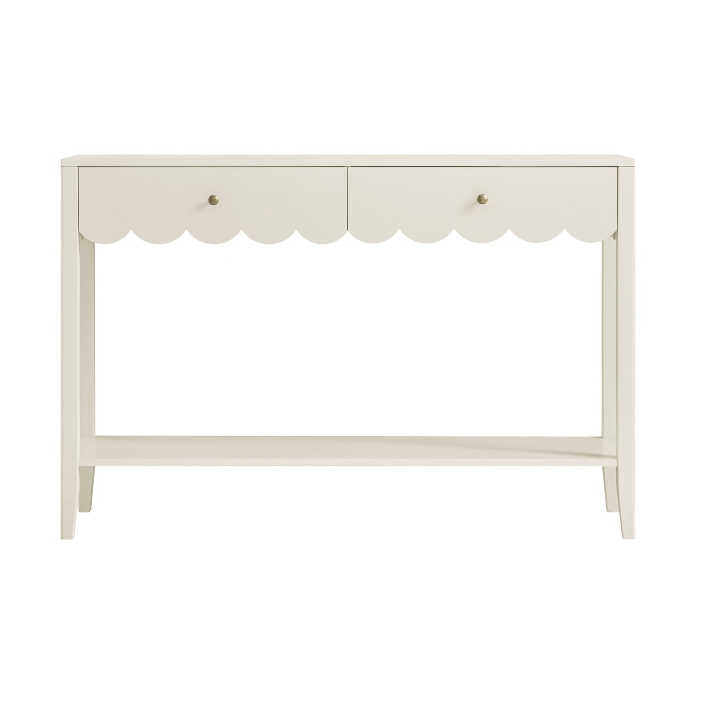 Console Henley à bords festonnés, sable clair
