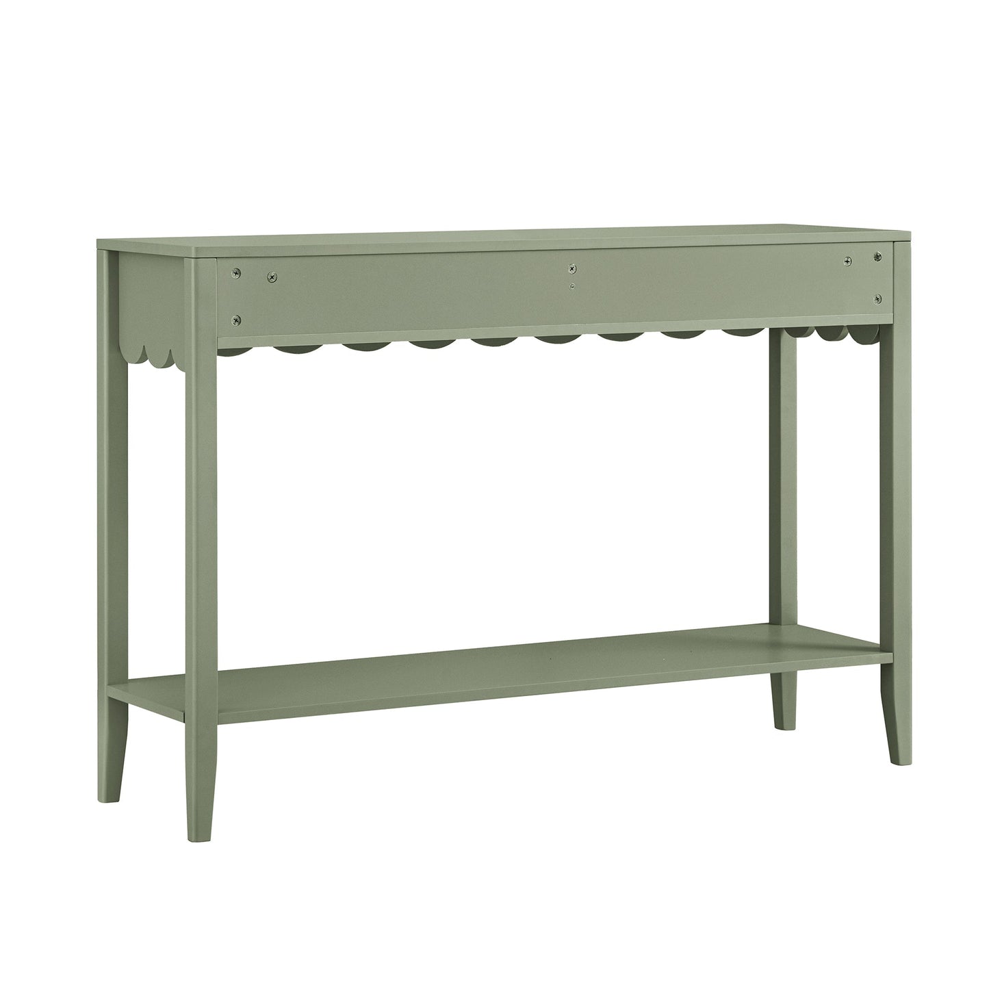 Console Henley à bords festonnés, vert sauge