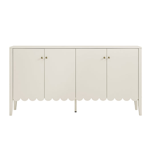 Buffet Henley à bords festonnés, 59 po de large, sable clair
