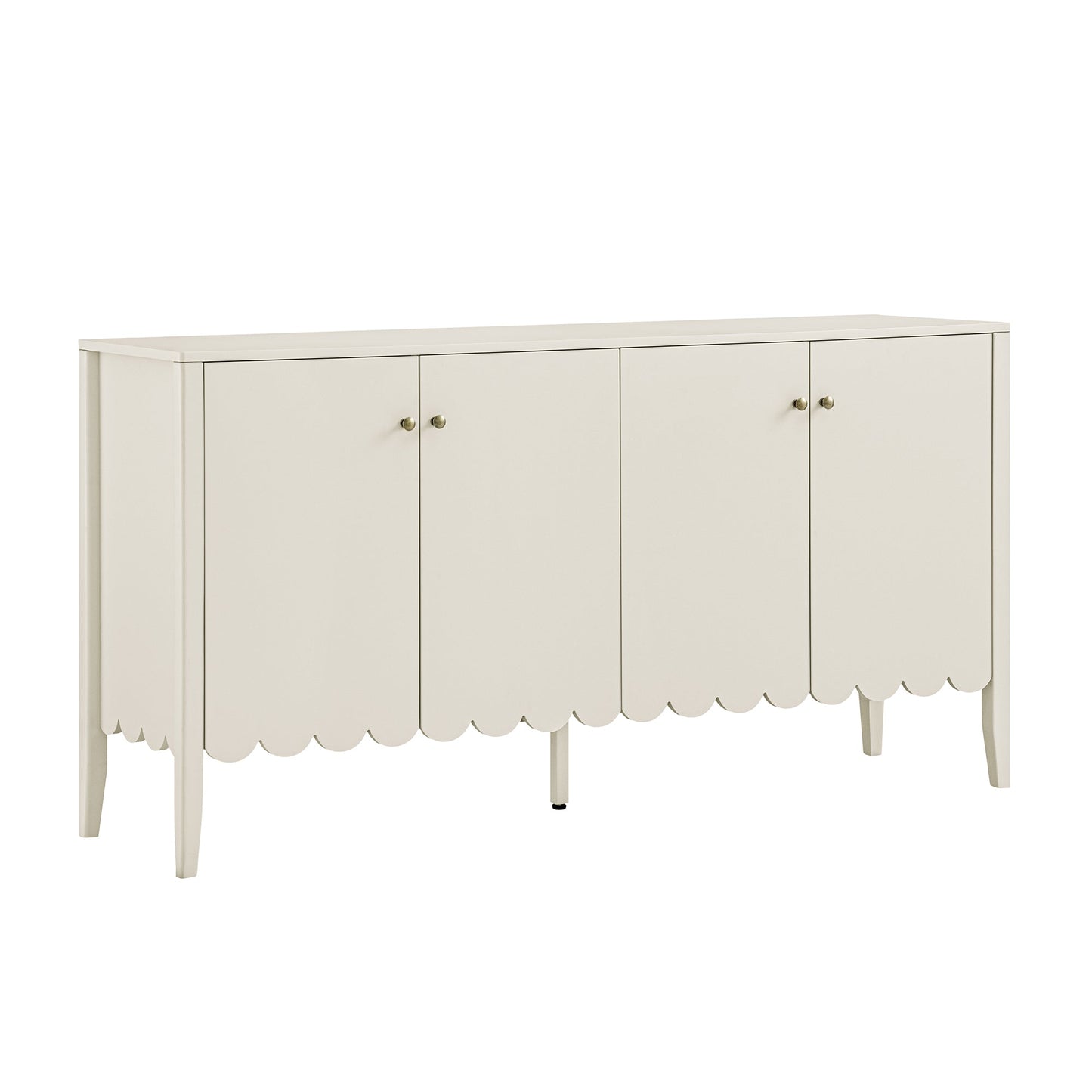 Buffet Henley à bords festonnés, 59 po de large, sable clair