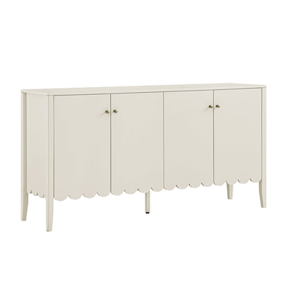 Buffet Henley à bords festonnés, 59 po de large, sable clair
