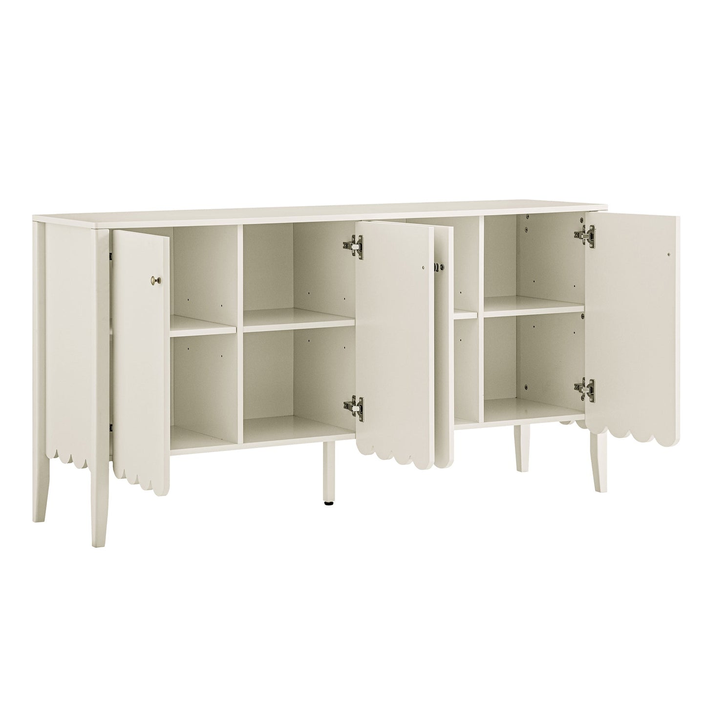 Buffet Henley à bords festonnés, 59 po de large, sable clair