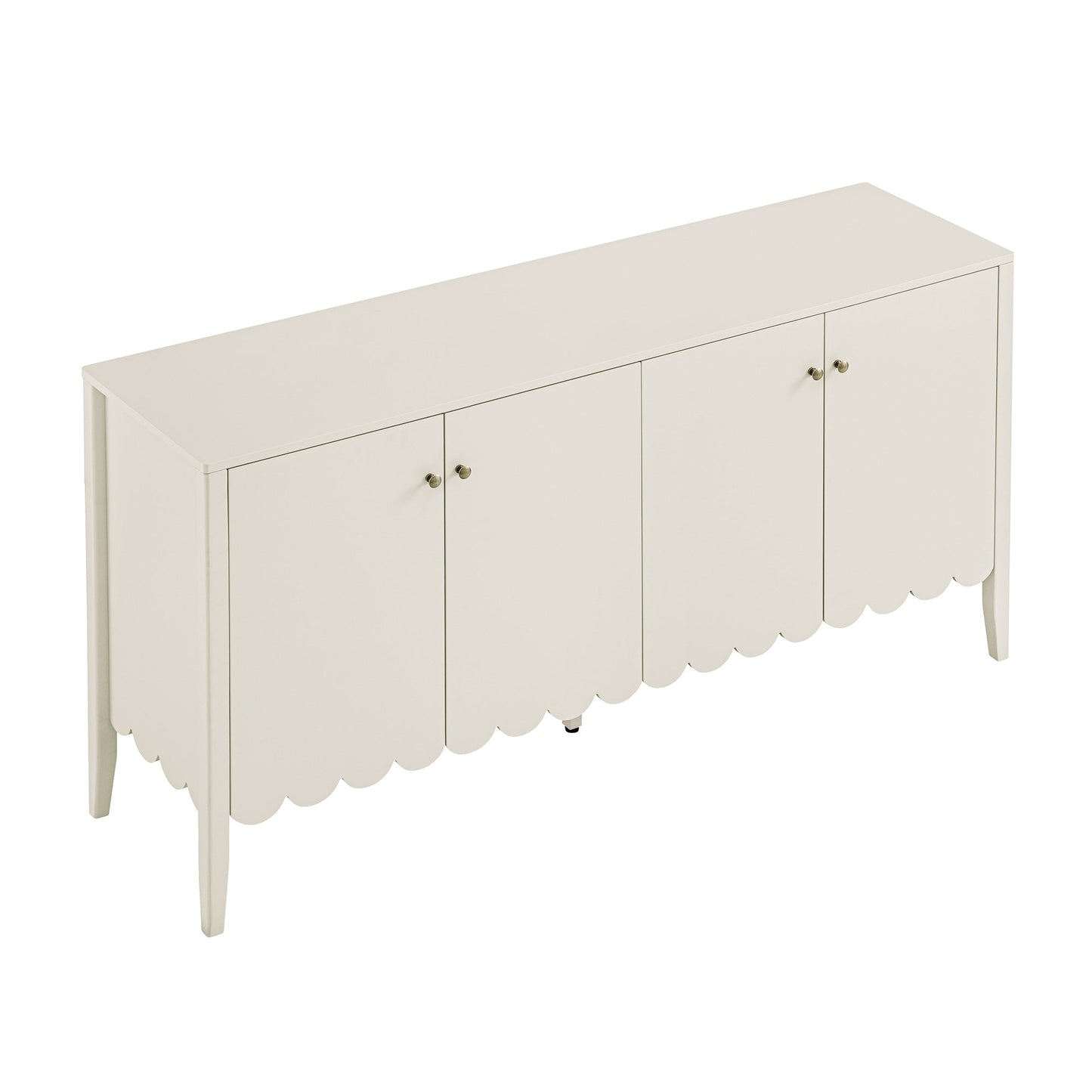 Buffet Henley à bords festonnés, 59 po de large, sable clair