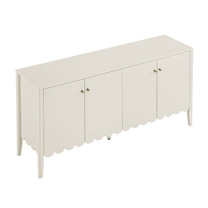 Buffet Henley à bords festonnés, 59 po de large, sable clair