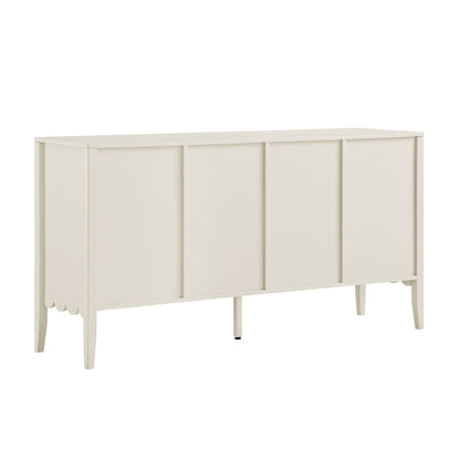 Buffet Henley à bords festonnés, 59 po de large, sable clair
