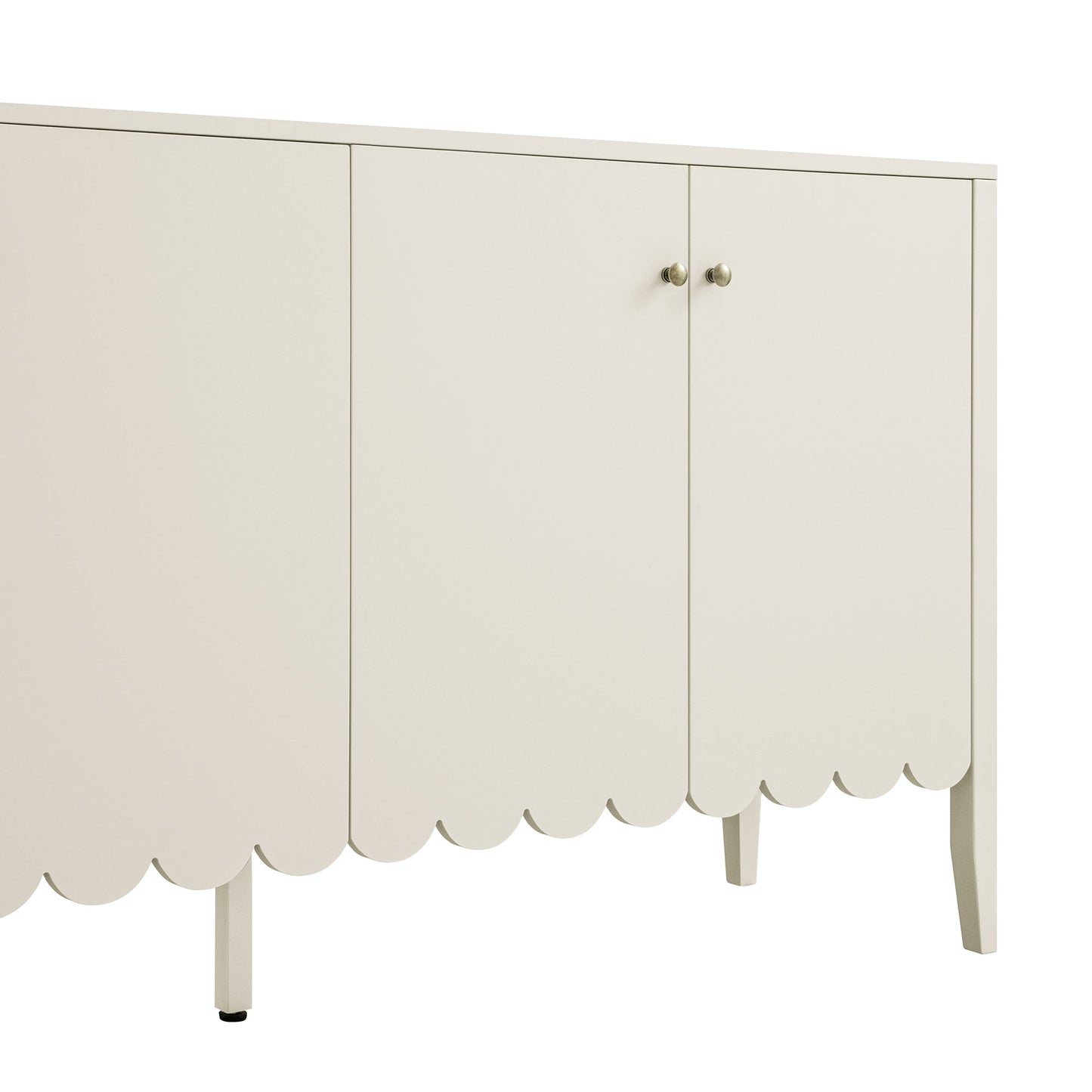 Buffet Henley à bords festonnés, 59 po de large, sable clair