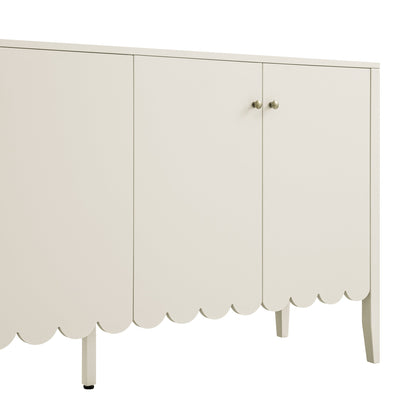Buffet Henley à bords festonnés, 59 po de large, sable clair