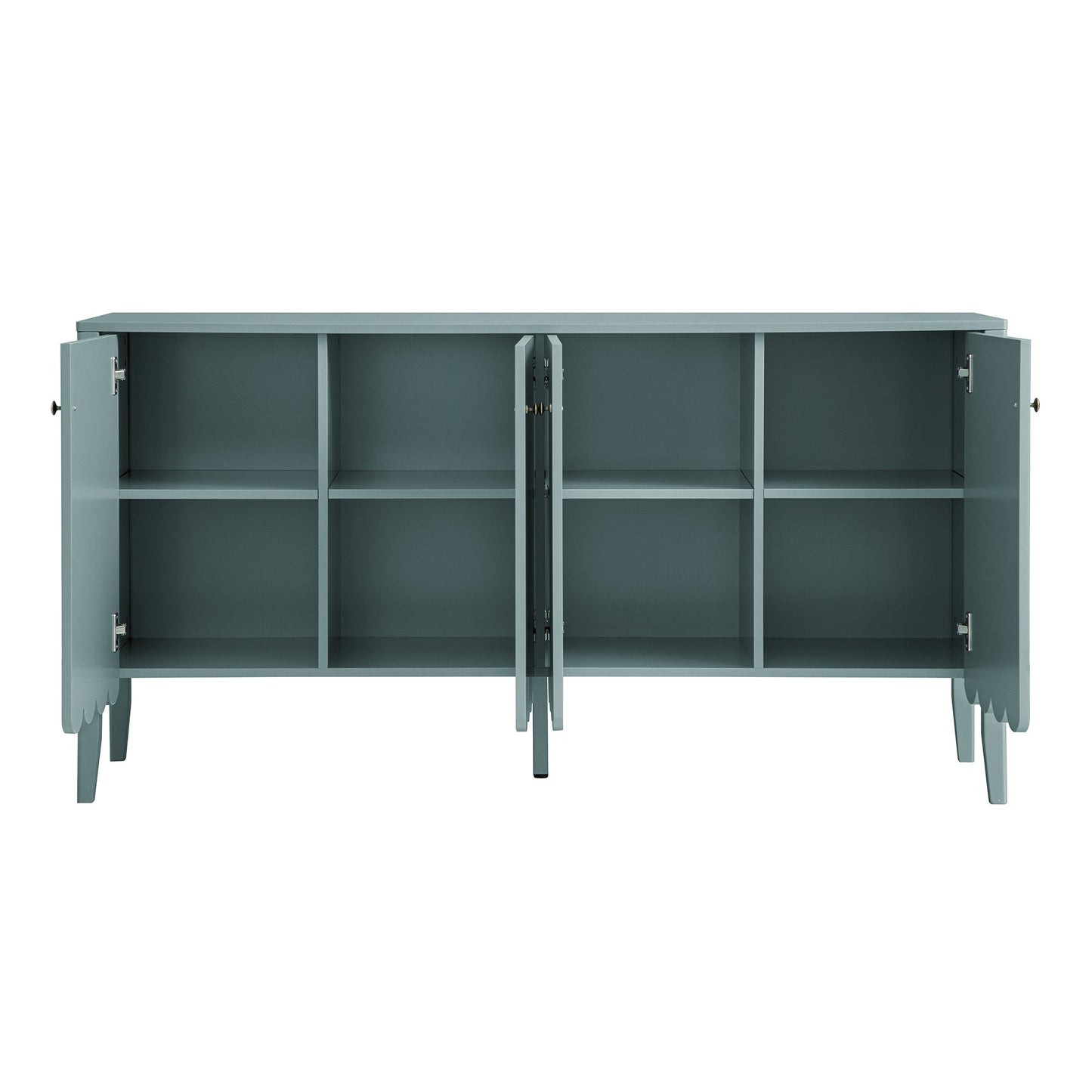 Buffet Henley à bords festonnés de 59 po de large, épicéa bleu