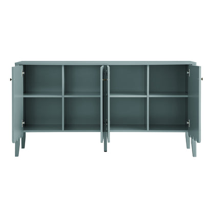 Buffet Henley à bords festonnés de 59 po de large, épicéa bleu