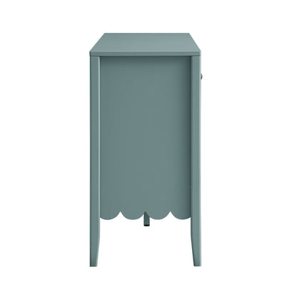 Buffet Henley à bords festonnés de 59 po de large, épicéa bleu